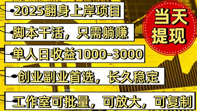 （16501期）2025翻身上岸项目脚本干活，内部客户经理内部开号，单人日收益1000-300...众成网-学无止境-中创网zibi