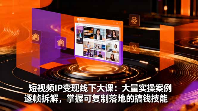 （16410期）短视频IP变现线下大课：大量实操案例逐帧拆解，掌握可复制落地的搞钱技能众成网-学无止境-中创网zibi