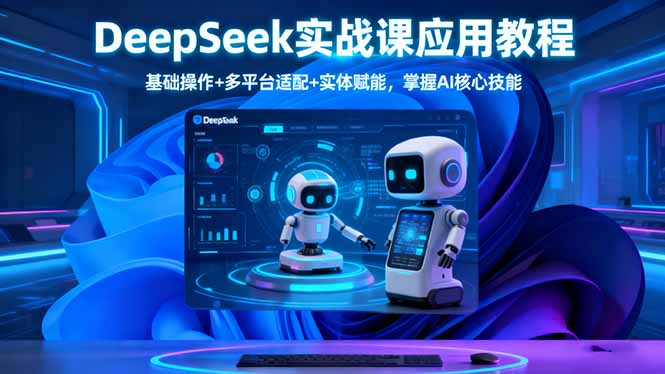 （16391期）DeepSeek实战课应用教程、基础操作+多平台适配+实体赋能，掌握AI核心技能众成网-学无止境-中创网zibi