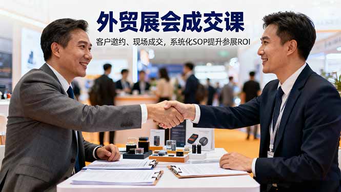 (16356期)外贸展会成交课,含目标制定、客户邀约、现场成交,系统化SOP提升参展ROI众成网-学无止境-中创网zibi