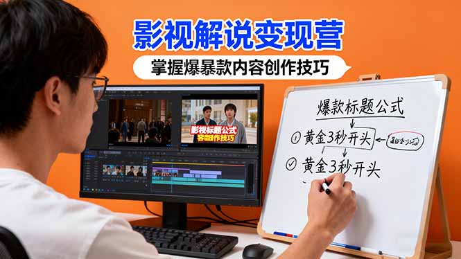 (16348期)影视解说变现营:通过30+实战案例爆款内容创作技巧,掌握影视解说盈利密码众成网-学无止境-中创网zibi