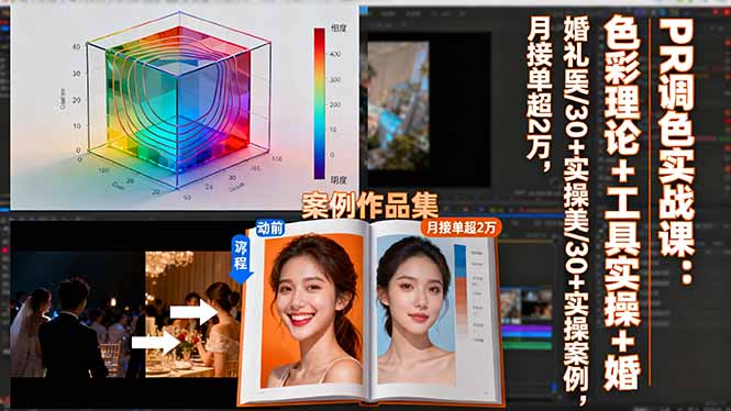 (16336期)PR调色实战课:色彩理论+工具实操+婚礼医美/30+实操案例,月接单超2万众成网-学无止境-中创网zibi