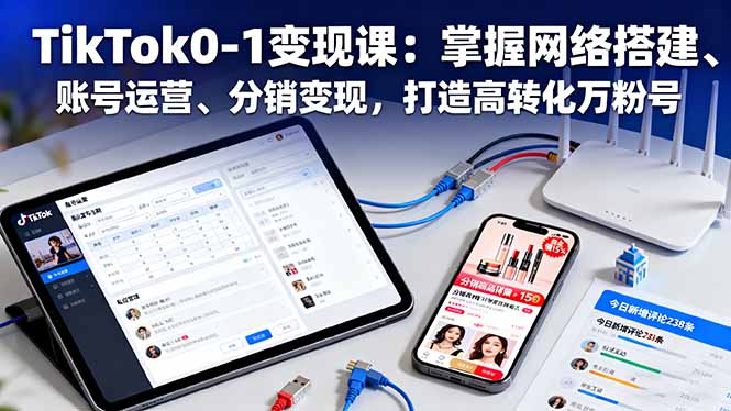 (16334期)TikTok0-1变现课:掌握网络搭建、账号运营、分销变现,打造高转化万粉号众成网-学无止境-中创网zibi