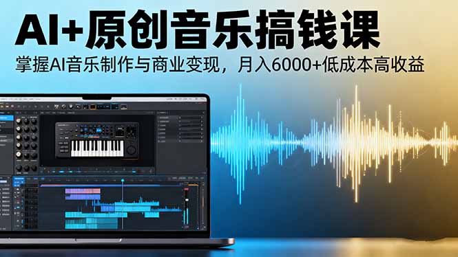 (16324期)AI+原创音乐搞钱课:掌握AI音乐制作与商业变现,月入6000+低成本高收益众成网-学无止境-中创网zibi