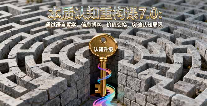 （16218期）本质认知重构课7.0：通过语言哲学、信息博弈、价值交换，突破认知局限众成网-学无止境-中创网zibi