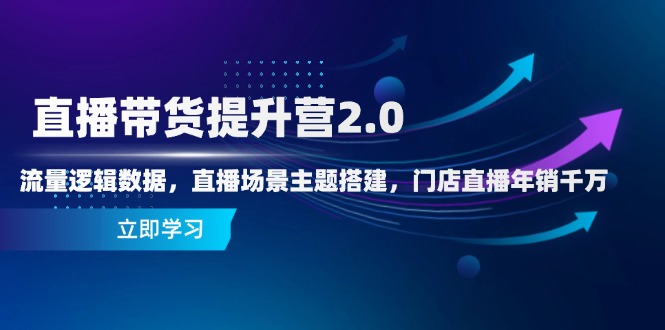 （14694期）直播带货提升营2.0：流量逻辑数据，直播场景主题搭建，门店直播年销千万众成网-学无止境-中创网zibi