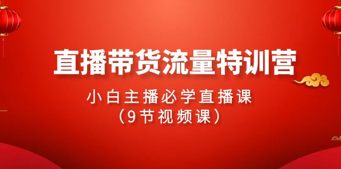 （9592期）2024直播带货流量特训营，小白主播必学直播课（9节视频课）众成网-学无止境-中创网zibi