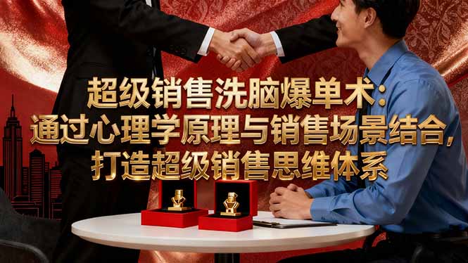 （16370期）超级销售洗脑爆单术：通过心理学原理与销售场景结合,打造超级销售思维体系众成网-学无止境-中创网zibi