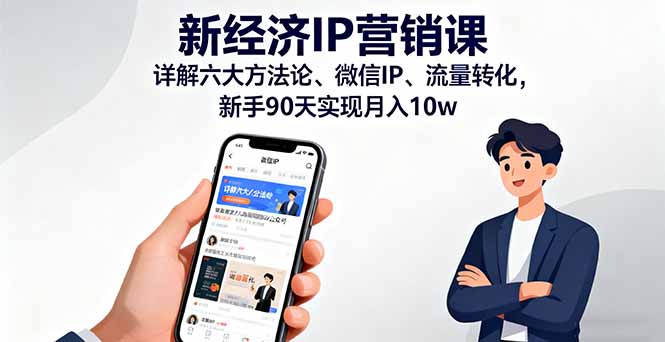 (16194期)新经济IP营销课:详解六大方法论、微信IP、流量转化,新手90天实现月入10w众成网-学无止境-中创网zibi