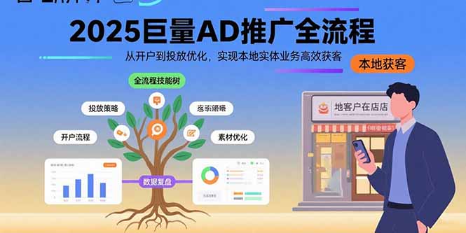 （15608期）2025巨量AD推广全流程，从开户到投放优化，实现本地实体业务高效获客众成网-学无止境-中创网zibi