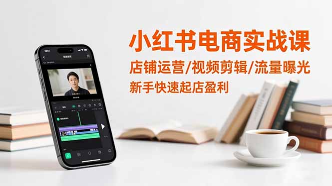 （16536期）小红书电商实战课：店铺运营/视频剪辑/流量曝光，新手快速起店盈利众成网-学无止境-中创网zibi