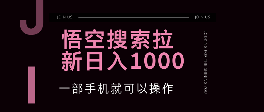 （12717期）悟空搜索类拉新 蓝海项目 一部手机就可以操作 教程非常详细众成网-学无止境-中创网zibi