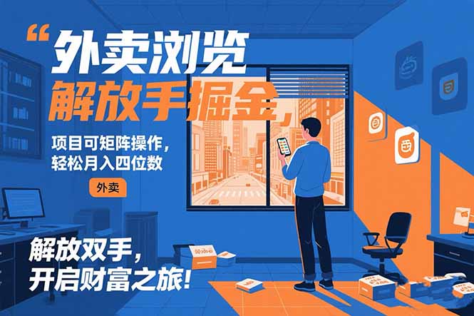 （15440期）外卖浏览掘金项目 可矩阵操作 轻松日入500+众成网-学无止境-中创网zibi