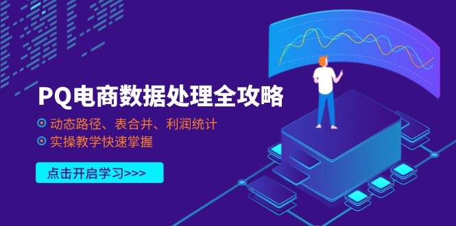 （14240期）PQ电商数据处理全攻略，动态路径、表合并、利润统计，实操教学快速掌握众成网-学无止境-中创网zibi