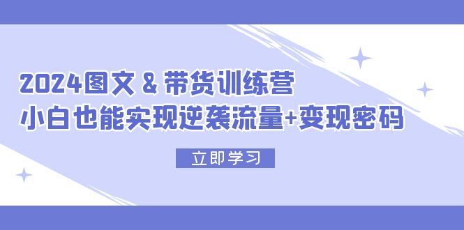 （12137期）2024 图文+带货训练营，小白也能实现逆袭流量+变现密码众成网-学无止境-中创网zibi