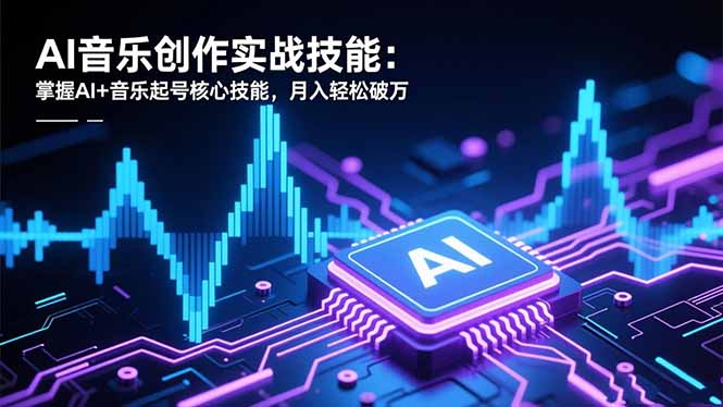 (16600期)AI音乐创作实战技能:掌握AI+音乐起号核心技能,月入轻松破万众成网-学无止境-中创网zibi