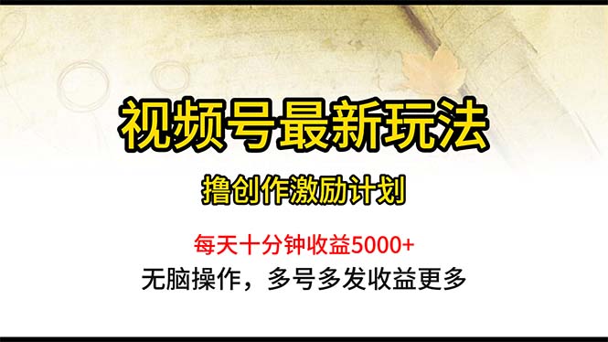 (10591期)视频号最新玩法,每日一小时月入5000+众成网-学无止境-中创网zibi