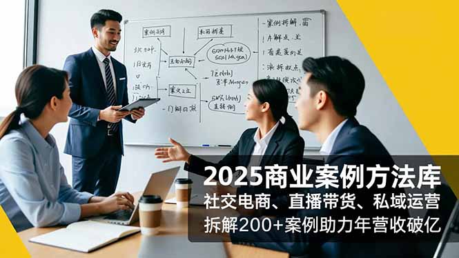 （16713期）2025商业案例方法库，社交电商、直播带货、私域运营，拆解200+案例助力年营收破亿众成网-学无止境-中创网zibi