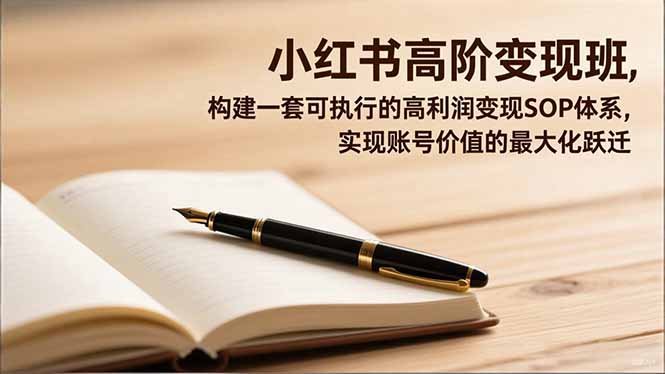 (16633期)小红书高阶变现班,构建一套可执行的高利润变现SOP体系,实现账号价值的最大化跃迁众成网-学无止境-中创网zibi