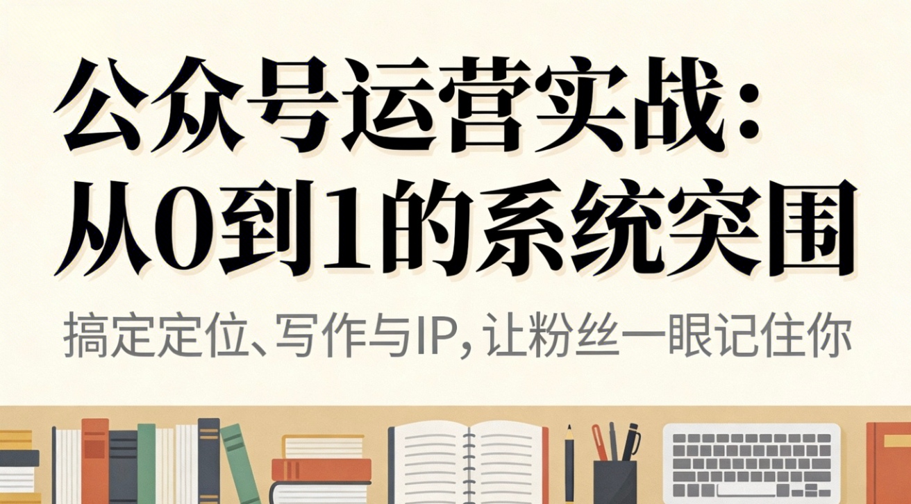 (16777期)公众号运营实战:从0到1的系统突围众成网-学无止境-中创网zibi