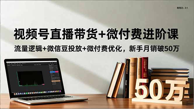 (16684期)视频号直播带货+微付费进阶课:流量逻辑+微信豆投放+微付费优化,新手月销破50万众成网-学无止境-中创网zibi