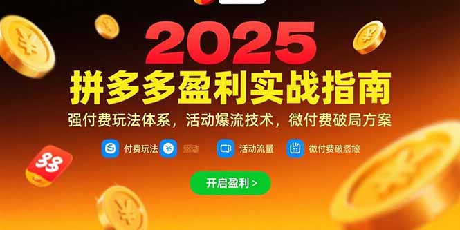 (15357期)拼多多盈利实战指南,强付费玩法,活动爆流技术,微付费破局方案(更新7月)众成网-学无止境-中创网zibi