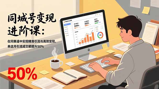 (17015期)同城号变现进阶课:在同城赛道中实现精准引流与高效变现,单店月引流成交额提升50%众成网-学无止境-中创网zibi