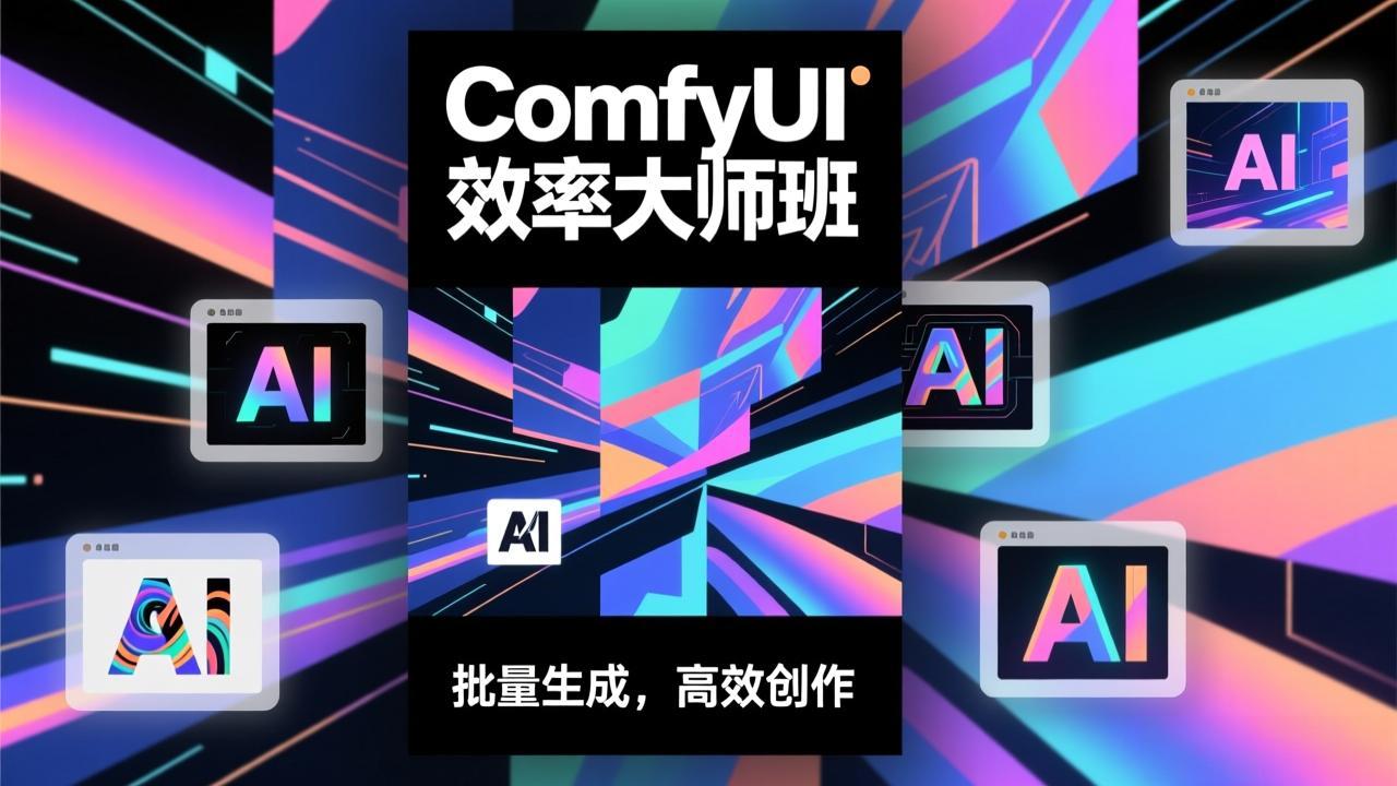 (17107期)ComfyUI效率大师班:工作流搭建,批量生成,将个人AI出图效率提升5-10倍,月接单收入1-3万众成网-学无止境-中创网zibi