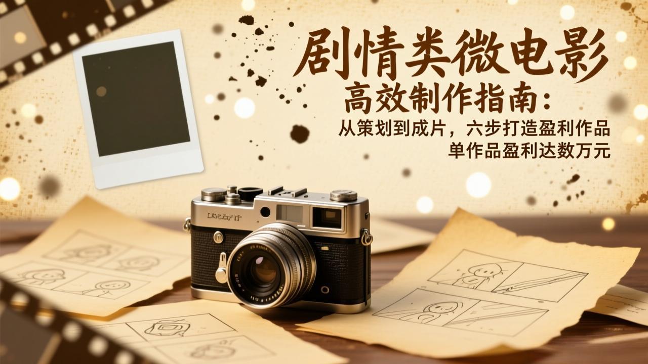 (17086期)剧情类微电影高效制作指南:从策划到成片,六步打造盈利作品,单作品盈利达数万元众成网-学无止境-中创网zibi