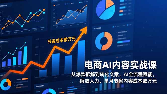 (17061期)电商AI内容实战课,从爆款拆解到转化文案,AI全流程赋能,解放人力,单月节省内容成本数万元众成网-学无止境-中创网zibi